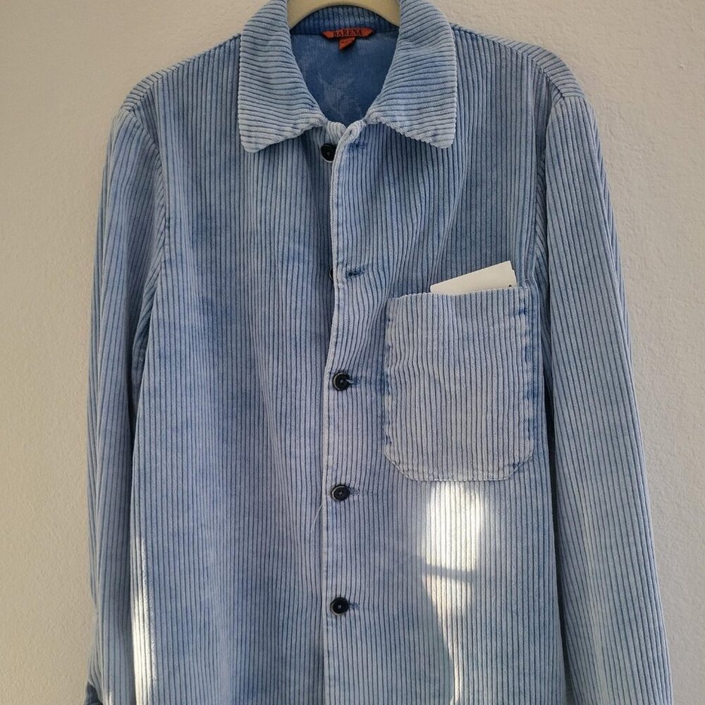 Barena Blue Corduroy Overshirt